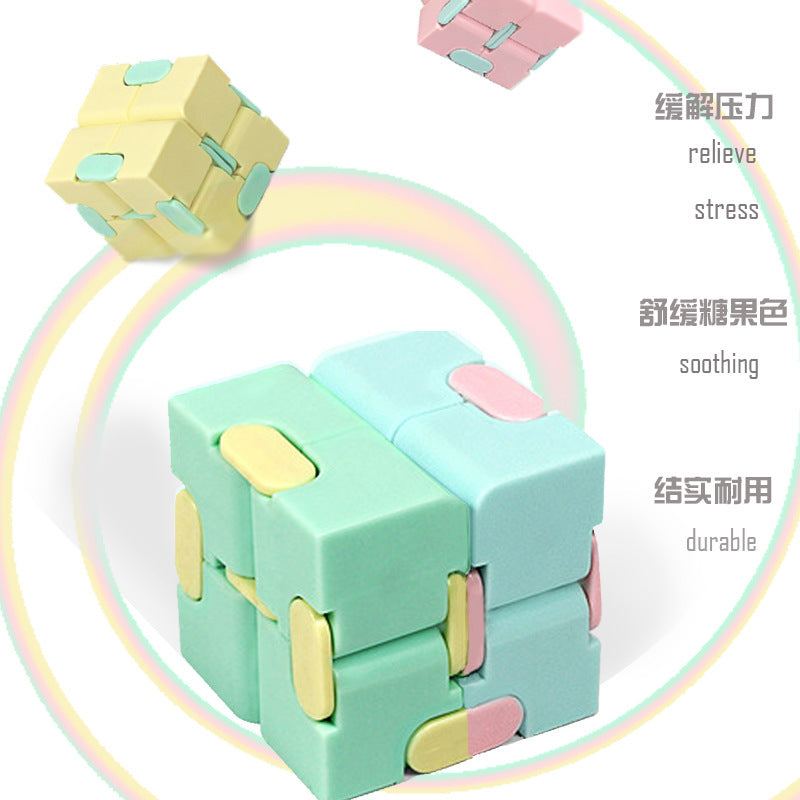 Infinity Fidget Cube - folded and unfolded views